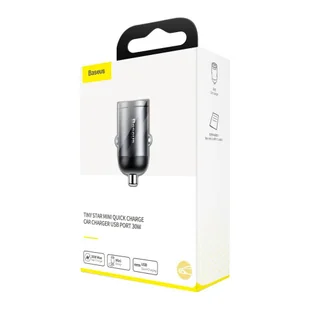 Baseus Tiny Star mini inteligentna ładowarka samochodowa USB 30W Quick Charge 3.0 szary (VCHX-A0G) - Ładowarki samochodowe - miniaturka - grafika 22