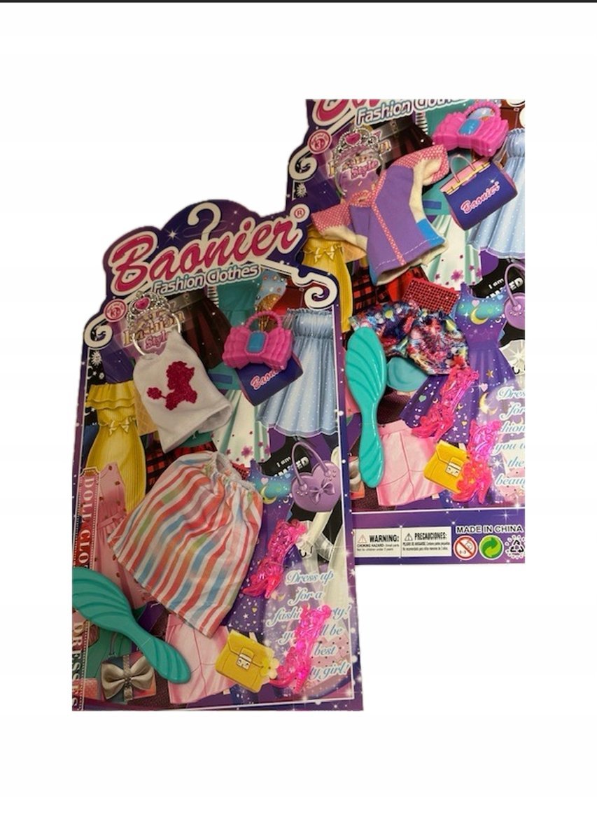 ZESTAW UBRANEK DLA LALKEK