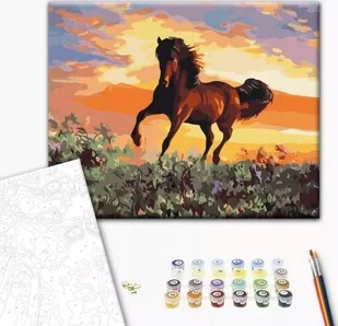 Norimpex Malowanie po numerach BRUSHME, 40x50 cm, konie, 1 szt. - Malowanie po numerach - miniaturka - grafika 1