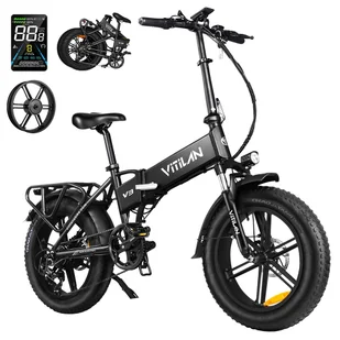 Vitilan V3 2 0 Electric Bike 750W Motor 48V 13Ah Battery 26*4 0-inch CST Fat Tires 45km/h Max Speed 73km Range Hydraulic - Rowery elektryczne - miniaturka - grafika 1