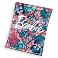 Koce i narzuty dla dzieci - Koc coral Barbie BARB203016 130 x 170 cm - miniaturka - grafika 1
