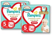 Pieluchy - Pampers Pieluchomajtki Pants Premium Care 5, 12-17 kg, 104 szt. - miniaturka - grafika 1