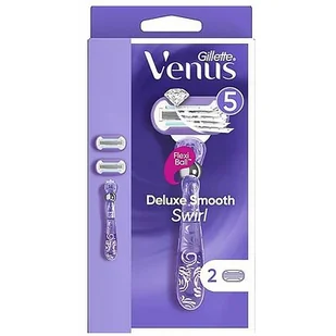 Gillette maszynka do golenia Venus Deluxe Smooth Swirl 2 głowice - Maszynki do golenia i wkłady - miniaturka - grafika 1