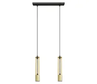 Lampy sufitowe - LED Żyrandol na lince BARS 2xGU10/4,8W/230V złoty/czarny - miniaturka - grafika 1