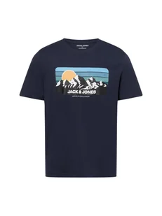 Jack & Jones Koszulka męska Mężczyźni Bawełna niebieski jednolity, S - Koszulki męskie - miniaturka - grafika 1
