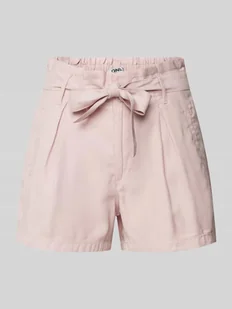 Szorty o kroju regular fit z wiązanym paskiem model ‘LARIS’ - Spodenki damskie - miniaturka - grafika 1