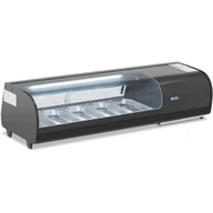 Szafy i witryny chłodnicze - Witryna chłodnicza do sushi - 52 l - 5 x 1/3 GN - oświetlenie - Royal Catering RCKV-132/40-SH - miniaturka - grafika 1