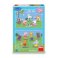 Puzzle - Puzzle 2w1 Świnka Peppa i przyjaciele Dino Toys - miniaturka - grafika 1