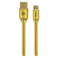 Kable USB - Wk Design Sakin Series kabel szybkiego ładowania / transmisji danych USB - USB Typ C 6A 1m złoty (WDC-161) WDC-161-USB-C - miniaturka - grafika 1