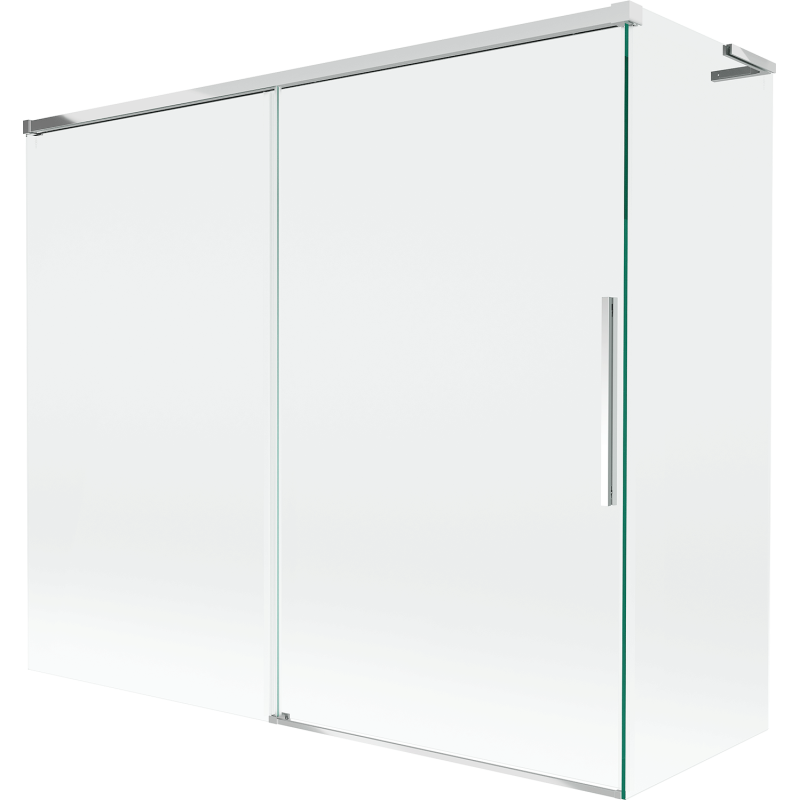 Mexen Rox L parawan nawannowy 2-skrzydłowy rozsuwany 180 + 90 x 150 cm, transparent, chrom - 8C9L-180-090-01-00