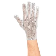 Dodatki do strojów karnawałowych - Widmann, Rękawiczka cekinowa, srebrny - miniaturka - grafika 1
