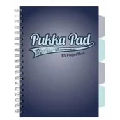Zeszyty szkolne - Kołozeszyt Pukka Pad B5 Project Book Navy kratka - miniaturka - grafika 1