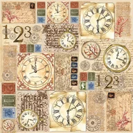 Decoupage - Stamperia by Box serwetka ryżowa do decoupage, zegary - miniaturka - grafika 1
