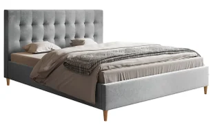 Dwuosobowe łóżko z zagłówkiem 160x200 S2-R01 - Inne meble do sypialni Dwuosobowe łóżko z zagłówkiem 160x200 S2-R01 - Inne meble do sypialni - miniaturka - grafika 1