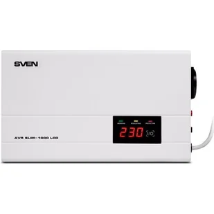 Stabilizator napięcia SVEN AVR Slim-1000 LCD - Zasilacze awaryjne UPS - miniaturka - grafika 1