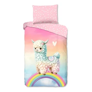 Różowa bawełniana pościel dziecięca jednoosobowa 140x200 cm Chico – Good Morning - Pościel dla dzieci - miniaturka - grafika 1