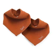 Śliniaki i fartuszki - Jollein - 2 Śliniaki Bandany Brick Velvet Rust - miniaturka - grafika 1