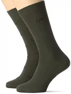 Skarpetki męskie - Calvin Klein skarpety CLSSC męskie, DARK OLIVE, rozmiar uniwersalny - miniaturka - grafika 1