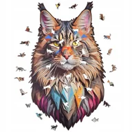 Puzzle - PUZZLE Kot Maine coon 500 elementów puzzle drewniane XXL Puzzle Drewniane - miniaturka - grafika 1