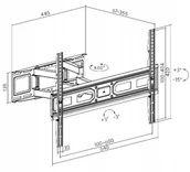 Uchwyty do telewizora - TAMDEL Uchwyt telewizora ścienny Wieszak TV Ramię montażowe regulowany Mocowanie - miniaturka - grafika 1