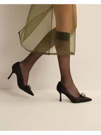 Czółenka - DeeZee Szpilki R24SS04000A Czarny - miniaturka - grafika 1