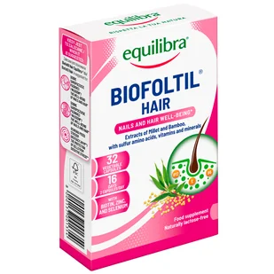 Equilibra Biofoltil Hair, 32 kapsułki - Włosy, skóra, paznokcie - miniaturka - grafika 1