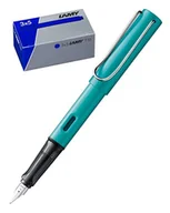 Pióra wieczne - LAMY AL-star zestaw piór wiecznych z aluminium w kolorze turmalinowym, z ergonomicznym uchwytem i polerowaną stalówką stalową, szerokość kreski T10, 3-częściowy zestaw wkładów atramentowych, - miniaturka - grafika 1