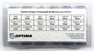 ZESTAW 265 SZT  FIOLETOWYCH O-RINGÓW  KLIMATYZACJA - Akcesoria do klimatyzacji i ogrzewania - miniaturka - grafika 1