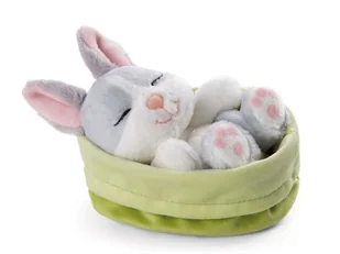 Nici, Maskotka pluszowa króliczek piący w koszyczku 48706 12 cm, Szary - Maskotki i pluszaki - miniaturka - grafika 1