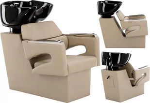 Myjnia myjka fryzjerska barberska Gaja Grey do salonu fryzjerskiego barberskiego ruchoma misa ceramiczna armatura bateria słuchawka - Myjki fryzjerskie - miniaturka - grafika 1