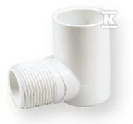 Akcesoria hydrauliczne - Kolano z gwintem wkrętne KW/GZ PVC-U 3/4" - miniaturka - grafika 1