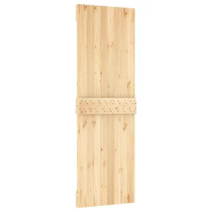 Drzwi przesuwne z osprzętem, 70x210 cm, lite drewno sosnowe 8721012082854 - Drzwi wewnętrzne - miniaturka - grafika 6