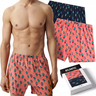Bokserki męskie 2 PARY 100% BAWEŁNA luźne szorty ATLANTIC 2MBH-005 - XXL - Majtki męskie - miniaturka - grafika 1