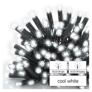Oświetlenie łączone Profi - sople 50 LED 3m zimna biel miga, czarny przewód, IP44 - Oświetlenie świąteczne - miniaturka - grafika 1