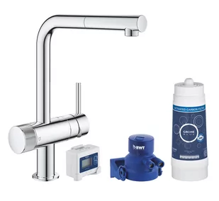 Grohe Blue Pure zestaw startowy z baterią filtrującą Minta Duo chrom 30382000 - Baterie kuchenne - miniaturka - grafika 1