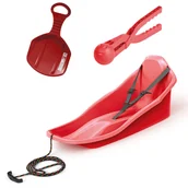 Sanki i ślizgacze - Sanki z oparciem TOPO + Ślizg na zimę + Śnieżkomat - miniaturka - grafika 1