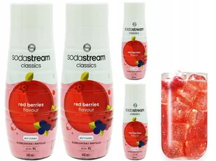 4x SYROP KONCENTRAT SODASTREAM RED BERRIES OWOCE LEŚNE 9L NAPOJU Z 440ML - Syropy i koncentraty owocowe - miniaturka - grafika 1