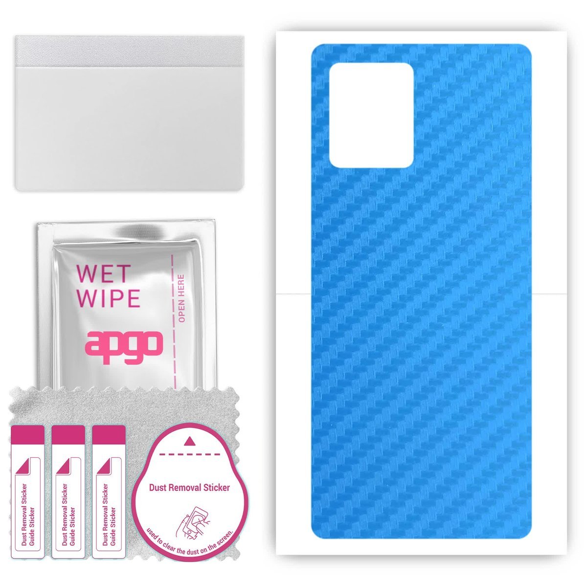 Folia naklejka skórka strukturalna na TYŁ do Maxcom Smart MS651 - Carbon Niebieski - apgo SKINS