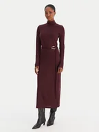 Sukienki - Vero Moda Sukienka dzianinowa Louisa 10336207 Bordowy Loose Fit - miniaturka - grafika 1