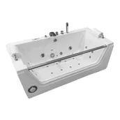 Wanny z hydromasażem - Wanna z hydromasażem przyścienna 176x85 cm MO-0054 - miniaturka - grafika 1