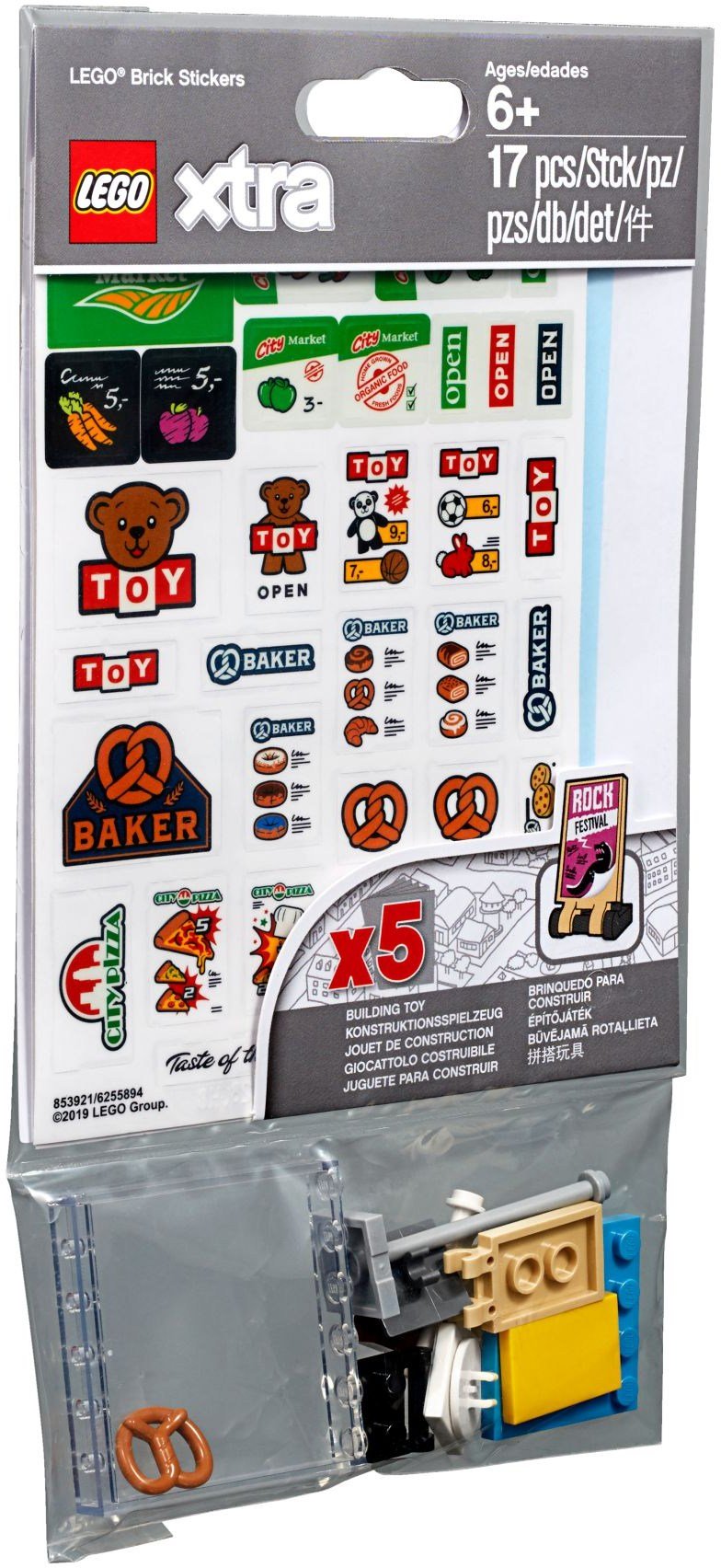 Lego Xtra 853921 Brick Stickers Unikat Naklejki na klocki 2019 rok!