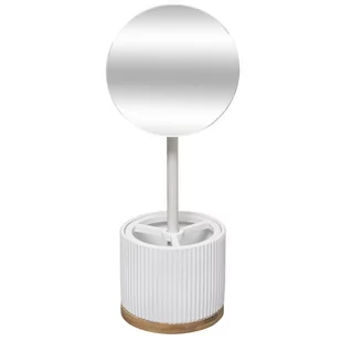 Lusterko kosmetyczne MODERN z organizerem na biżuterię, 35 cm - Lusterka do makijażu - miniaturka - grafika 1