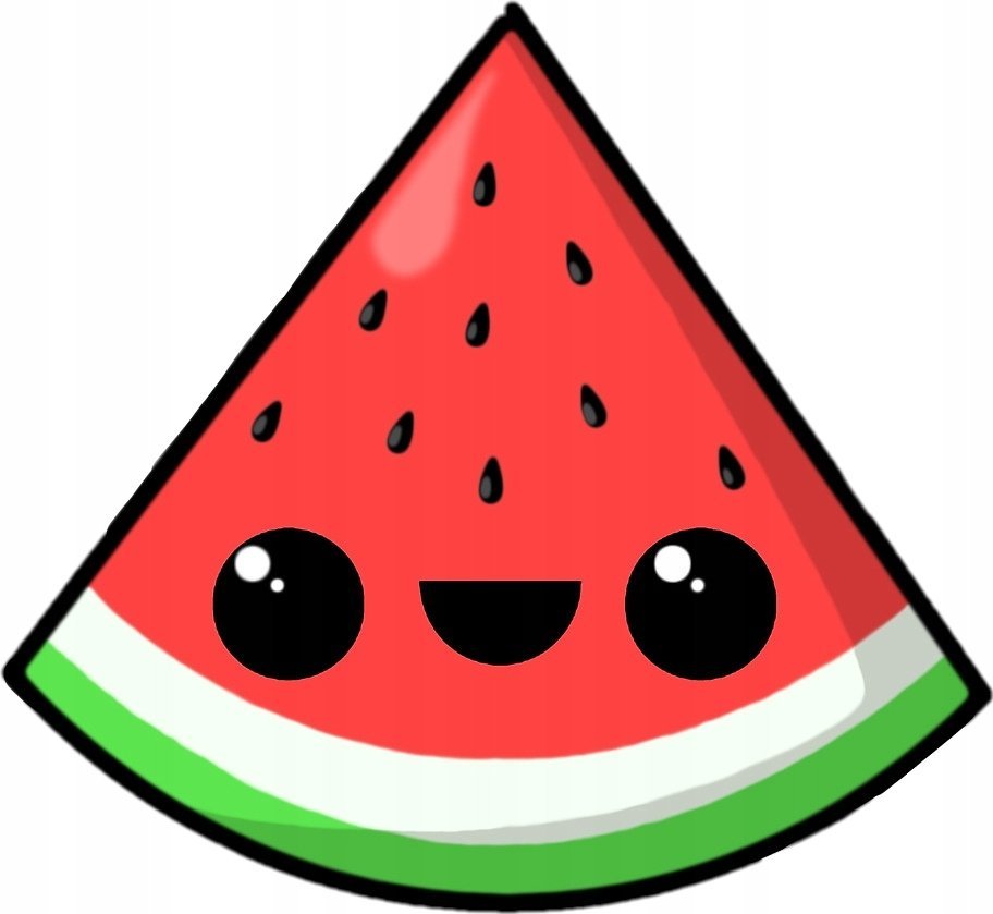 Naklejka Uv Wypukła Ozdobna DTF UV Aplikacja Arbuz Melon Mem