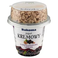 Kefiry, jogurty, maślanki - Bakoma - Jogurt kremowy z czarną porzeczką i granolą - miniaturka - grafika 1