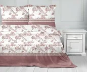 Pościel - Greno Pościel bawełniana 140x200 Romantyczne Wspomnienia biała pudrowa różowa róże Bielbaw 1 - miniaturka - grafika 1