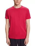 Koszulki męskie - ESPRIT Męski t-shirt 993EE2K307, 650/DARK PINK, XS, 650 / ciemnoróżowy, XS - miniaturka - grafika 1