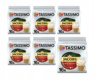 Kawa w kapsułkach i saszetkach - Kapsułki Tassimo Jacobs Cafe Au Lait 6x 16 szt. 5+1 Gratis! - miniaturka - grafika 1