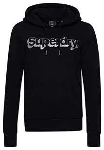 Superdry Damska bluza z kapturem, Czarny, 42 - Bluzy damskie - miniaturka - grafika 1