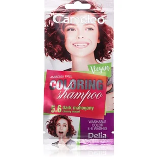 DELIA Cosmetics Cameleo Szampon koloryzujący 5.6 Ciemny Mahoń 40ml - Farby do włosów i szampony koloryzujące - miniaturka - grafika 1