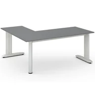 Stoły i stoliki do biura - B2B Partner Biurko Flexible L 1800 x 1600 mm, antracyt 468275 - miniaturka - grafika 1